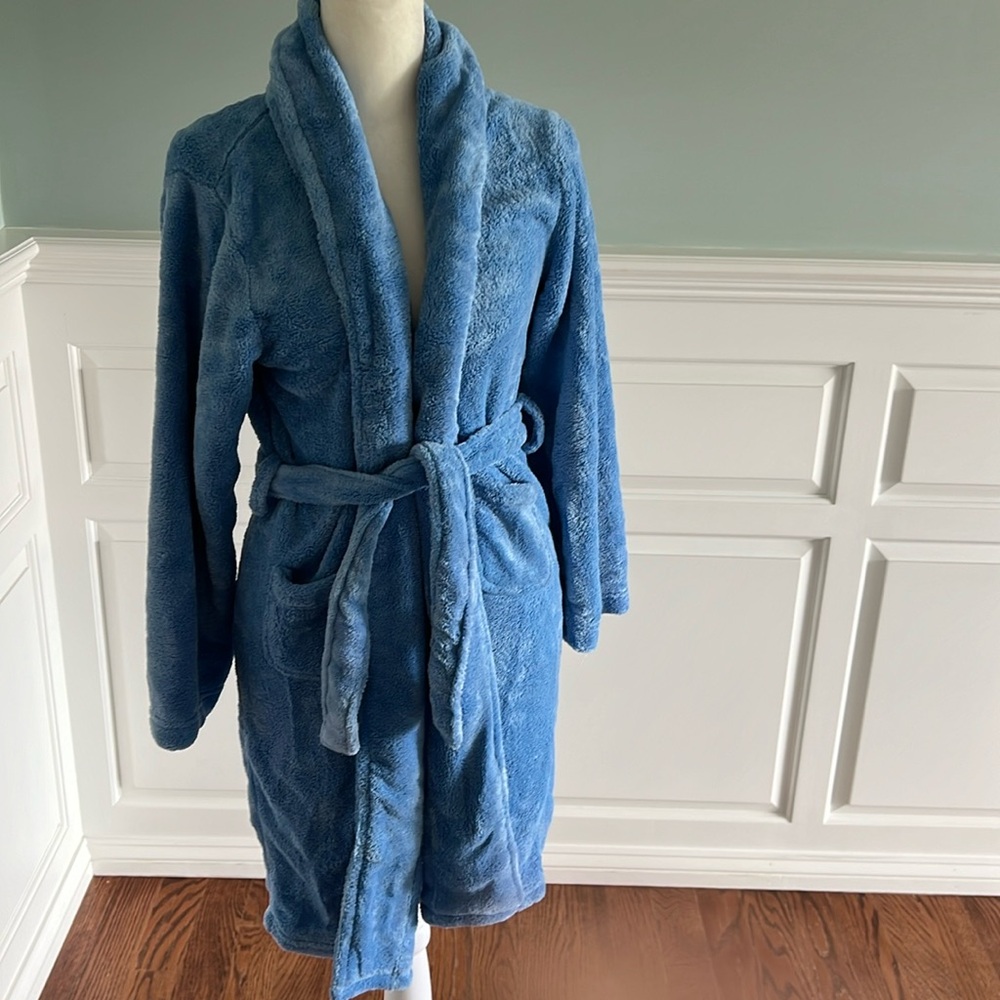 Petite Lem Cozy Blue Bathrobe